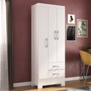 Ver imagem 1 de Guarda-roupa 3 Portas 2 Gavetas Gr3223 Branco Rio Grande Rodial Móveis