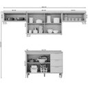 Ver imagem 3 de Cozinha Modulada 4 Peças com 1 Balcão e 3 Armários Aéreo Elena Cinamomo/Titanium