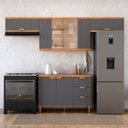 Ver imagem 4 de Cozinha Modulada 4 Peças com 1 Balcão e 3 Armários Aéreo Elena Cinamomo/Titanium