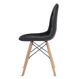 Kit 4 Cadeiras de Jantar Preta Botonê Ayanna Healer Couro Sintético - 3