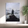 Quadro Decorativo Tela Canvas Conceito Caminhante Sobre o Mar de Névoa - Caspar Friedrich - 150x100  - 4