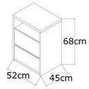 Ver imagem 2 de Mesa de Cabeceira 2 Gavetas 1 Nicho 