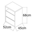 Ver imagem 2 de Mesa de Cabeceira 2 Gavetas 1 Nicho 