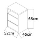 Ver imagem 2 de Mesa de Cabeceira 2 Gavetas 1 Nicho 