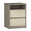 Ver imagem 1 de Mesa de Cabeceira 2 Gavetas 1 Nicho 