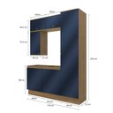 Ver imagem 2 de Conjunto para Banheiro Kappesberg Celeste 6 Peças Nogueira/azul 170cm