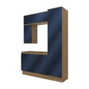 Ver imagem 4 de Conjunto para Banheiro Kappesberg Celeste 6 Peças Nogueira/azul 170cm