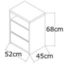 Ver imagem 2 de Mesa de Cabeceira 2 Gavetas 1 Nicho