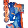 Kit Patins Infantil 35/38 Azul com Laranja - Brink+ - 3