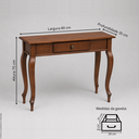Ver imagem 3 de Aparador para Sala com Pés Luiz Xv e 1 Gaveta - Castanho Envelhecido