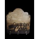 Ver imagem 1 de Suporte xícaras canecas madeira 3 ganchos