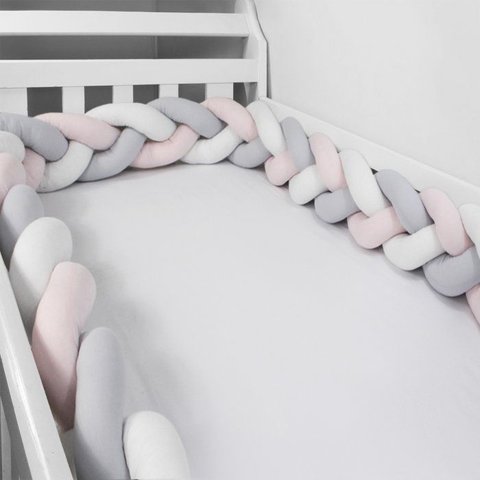 Protetor de Trança para Mini Berço 2,80 Mts - Rosa