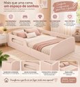 Ver imagem 5 de Cama Montessoriana Casal em MDF com Barras Laterais e com Colchão Incluso