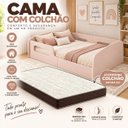 Ver imagem 2 de Cama Montessoriana Casal em MDF com Barras Laterais e com Colchão Incluso