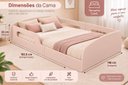 Ver imagem 4 de Cama Montessoriana Casal em MDF com Barras Laterais e com Colchão Incluso