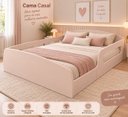 Ver imagem 6 de Cama Montessoriana Casal em MDF com Barras Laterais e com Colchão Incluso
