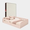 Ver imagem 1 de Cama Montessoriana Casal em MDF com Barras Laterais e com Colchão Incluso