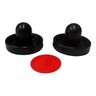 2 Rebatedores Pretos 9,5cm + 1 Disco 6,4cm De Air Game / Air Hockey - 1
