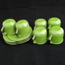 Jogo de Xícaras com Pires 6 Canecas Esmaltada 180ml Chá Café Verde - 2