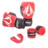 Kit Boxe Muay Thai Luva+Bucal+Bandagem 3M - Vermelho - 16Oz - 1