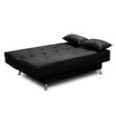 Ver imagem 3 de Sofá Cama 1,80m Flavia Suede Preto Rover & Beato