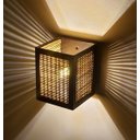 Ver imagem 2 de Kit 2 Arandelas 2 Fachos Frisos Efeito Bambu Uso Interno/Coberto