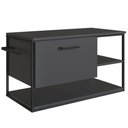 Ver imagem 1 de Gabinete de Banheiro Suspenso 80cm para Cuba Yuri Grafite Z54 - Mpozenato