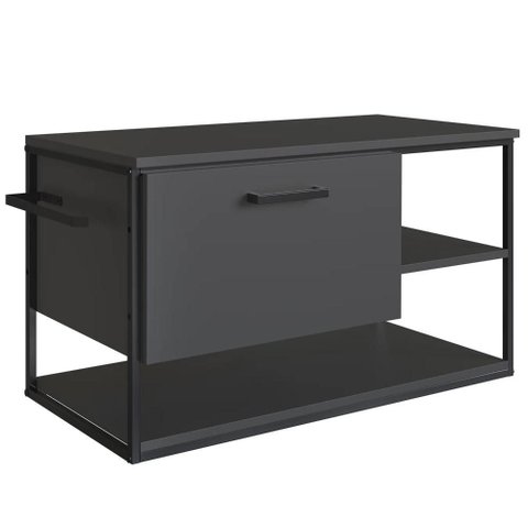 Gabinete de Banheiro Suspenso 80cm para Cuba Yuri Grafite Z54 - Mpozenato