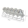 Porta Tempero Condimento De Vidro 5 Potes Horizontal De Inox - 4