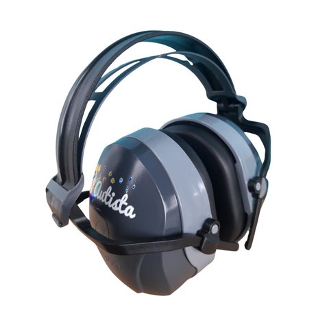 Abafador de Ruido Barulhos para Autistas Cor Cinza Proteção de 26 Db