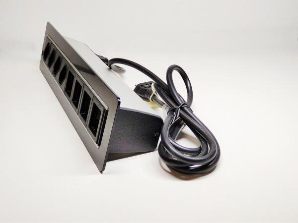 Caixa Tomada Axil Z,4 T,4 Ent Dados, Preto/Preto, Cabo 1800 - 2
