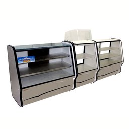 Balcão Expositor Vitrine Comercial Preto 140cm - 1