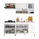 Ver imagem 3 de Armário de Cozinha Modulada Compacta Fidelitá Viena 4 Peças 190cm 9 Portas 3 Gavetas com Tampo