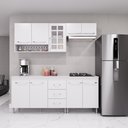 Ver imagem 1 de Cozinha Modulada Compacta Fidelitá Viena 4 Peças 190cm 9 Portas 3 Gavetas com Tampo