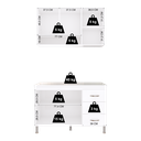 Ver imagem 6 de Armário de Cozinha Modulada Compacta Fidelitá Viena 2 Peças 120cm 5 Portas 3 Gavetas com Tampo