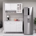 Ver imagem 1 de Cozinha Modulada Compacta Fidelitá Viena 2 Peças 120cm 5 Portas 3 Gavetas com Tampo