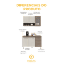 Ver imagem 7 de Armário de Cozinha Modulada Compacta Fidelitá Paris 2 Peças 120cm 5 Portas 3 Gavetas com Tampo
