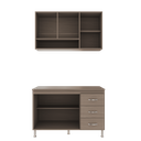 Ver imagem 4 de Armário de Cozinha Modulada Compacta Fidelitá Paris 2 Peças 120cm 5 Portas 3 Gavetas com Tampo