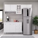 Ver imagem 1 de Cozinha Modulada Compacta Fidelitá Viena 3 Peças 190cm 7 Portas 3 Gavetas com Tampo