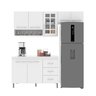 Cozinha Modulada Compacta Fidelitá Viena 3 Peças 190cm 7 Portas 3 Gavetas com Tampo - 3
