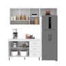 Cozinha Modulada Compacta Fidelitá Viena 3 Peças 190cm 7 Portas 3 Gavetas com Tampo - 2