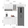 Cozinha Modulada Compacta Fidelitá Viena 3 Peças 190cm 7 Portas 3 Gavetas com Tampo - 4