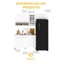Ver imagem 7 de Armário de Cozinha Modulada Compacta Fidelitá Viena 3 Peças 190cm 7 Portas 3 Gavetas com Tampo