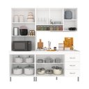 Ver imagem 3 de Armário de Cozinha Modulada Compacta Fidelitá Viena 3 Peças 190cm 9 Portas 3 Gavetas com Tampo