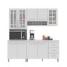 Cozinha Modulada Compacta Fidelitá Viena 3 Peças 190cm 9 Portas 3 Gavetas com Tampo - 3