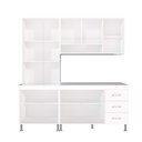 Ver imagem 4 de Armário de Cozinha Modulada Compacta Fidelitá Viena 3 Peças 190cm 9 Portas 3 Gavetas com Tampo