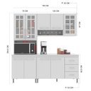 Ver imagem 4 de Cozinha Modulada Compacta Fidelitá Viena 3 Peças 190cm 9 Portas 3 Gavetas com Tampo