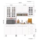 Ver imagem 5 de Armário de Cozinha Modulada Compacta Fidelitá Viena 3 Peças 190cm 9 Portas 3 Gavetas com Tampo