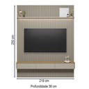 Ver imagem 4 de Painel para Tv até 85 Polegadas 3 Portas 1 Prateleira Ripado Tauri/gris Fosco 810010303 - Linea Bras