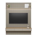 Ver imagem 2 de Painel para Tv até 85 Polegadas 3 Portas 1 Prateleira Ripado Tauri/gris Fosco 810010303 - Linea Bras